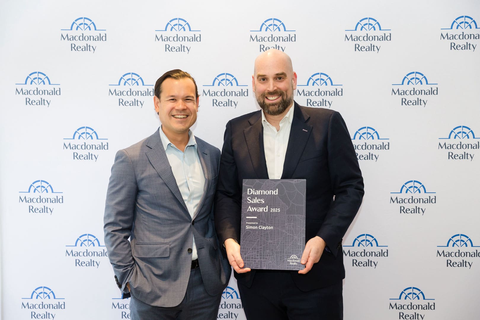 Simon Clayton Macdonald Realty Diamond Sales Award Dan Scarrow